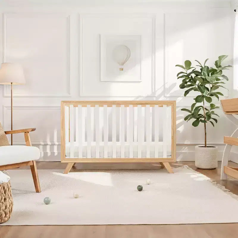 Comfy Cubs Baby Crib for 0 to 3 Years - Adjustable Mattress Height - 80 lbs Capacity Nursery Bed