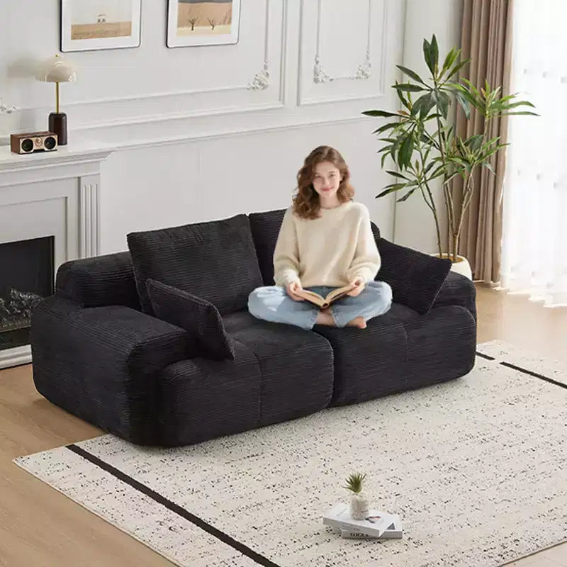GDFStudio Steinaker Modern 84.25W Corduroy Upholstered Loveseat Sofa