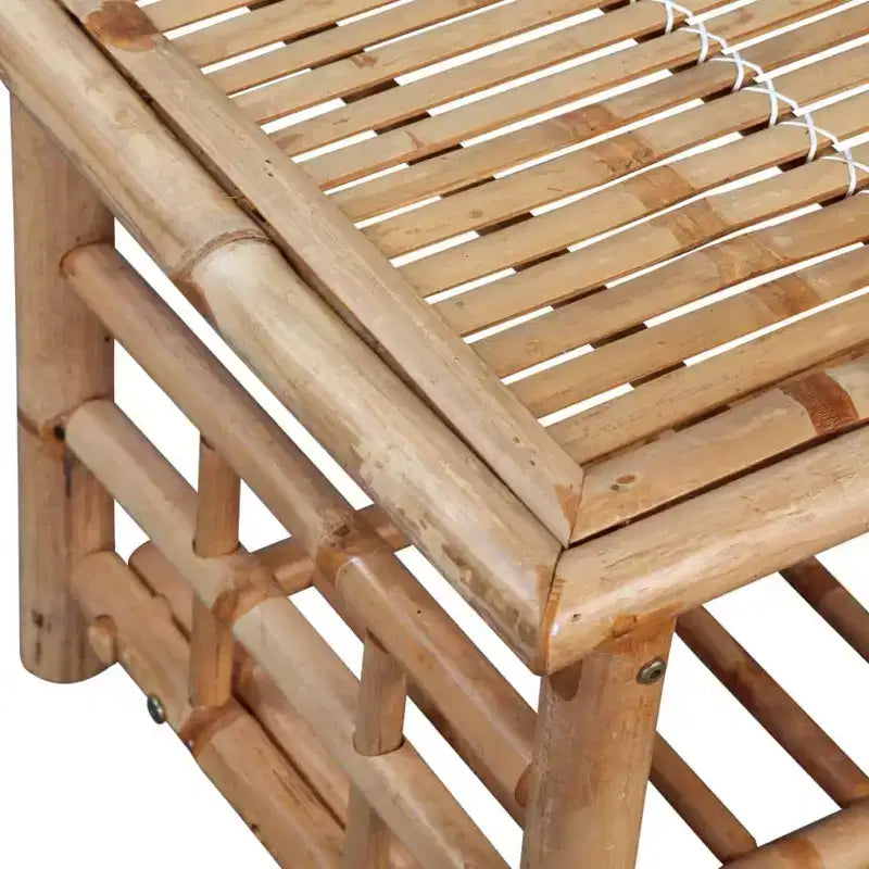 Coffee Table Brown Bamboo Medium Durable Coffee Table