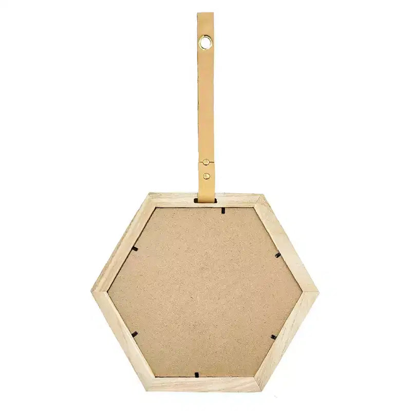 MAYEERTY 11x10 Hexagon Decor Mirror, 2 Pieces Antique Wall Accent