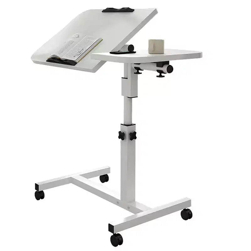 15.74 Mobile Standing Desk, Height-Adjustable Sit-Stand Desk with Tilt Desktop, Portable Standing Computer Desk for Small Home Office Space
