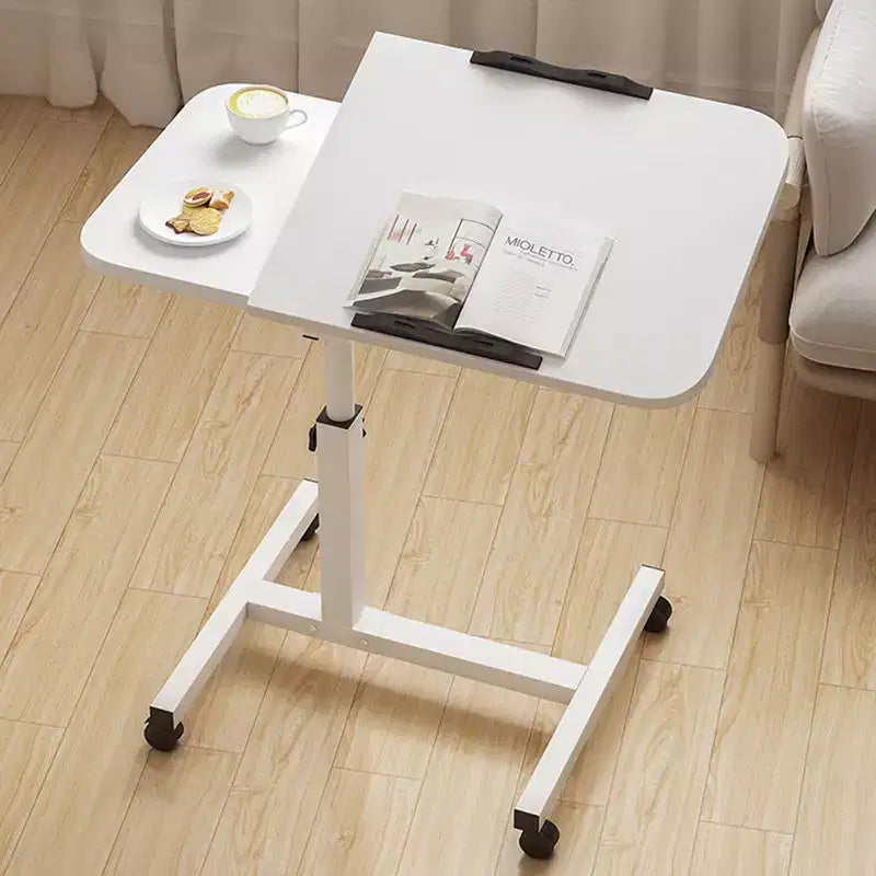 15.74 Mobile Standing Desk, Height-Adjustable Sit-Stand Desk with Tilt Desktop, Portable Standing Computer Desk for Small Home Office Space