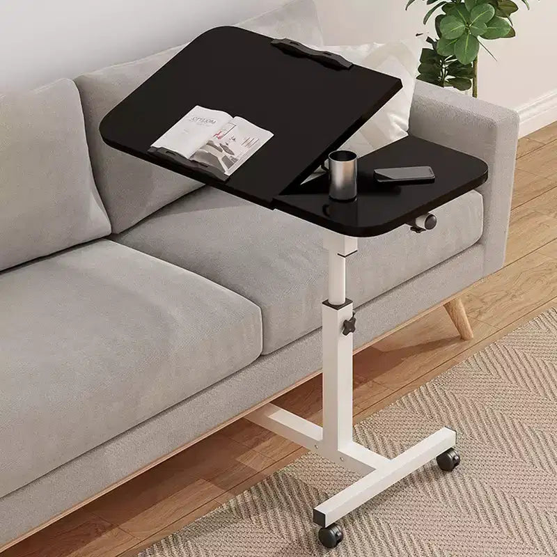 15.74 Mobile Standing Desk, Height-Adjustable Sit-Stand Desk with Tilt Desktop, Portable Standing Computer Desk for Small Home Office Space