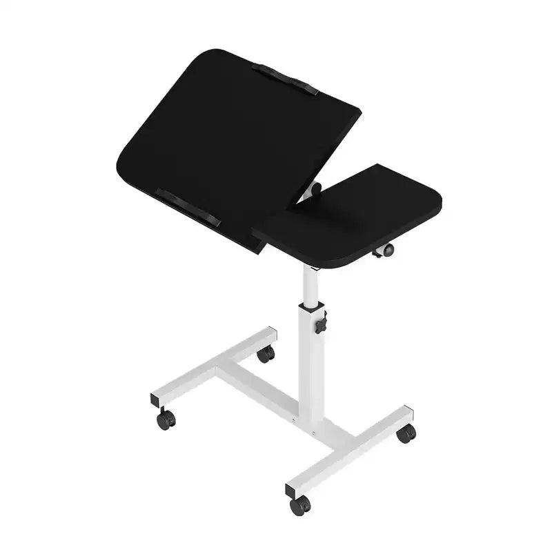 15.74 Mobile Standing Desk, Height-Adjustable Sit-Stand Desk with Tilt Desktop, Portable Standing Computer Desk for Small Home Office Space
