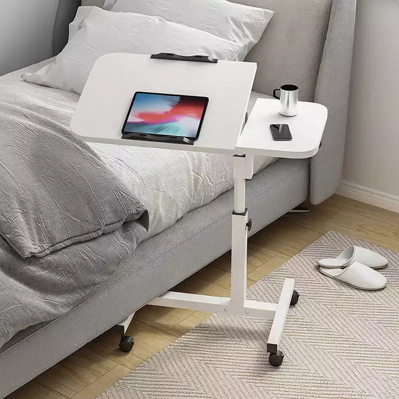 15.74 Mobile Standing Desk, Height-Adjustable Sit-Stand Desk with Tilt Desktop, Portable Standing Computer Desk for Small Home Office Space