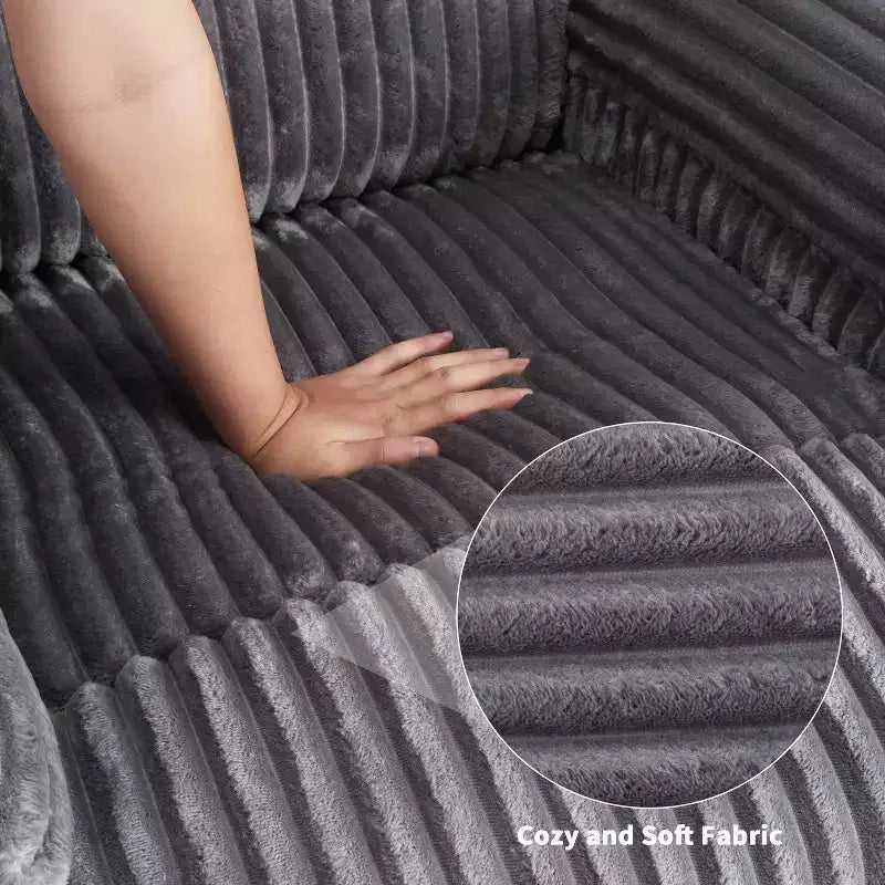 Manual Recliner Sofa, Corduroy Recliner Chair, Adjustable Recliner, Pillow Top Arms, Thick Padding, 400LBS Capacity, for Bedroom, Home Theater
