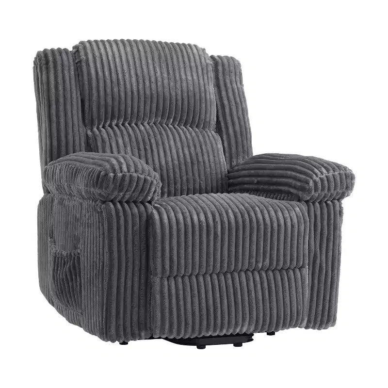 Manual Recliner Sofa, Corduroy Recliner Chair, Adjustable Recliner, Pillow Top Arms, Thick Padding, 400LBS Capacity, for Bedroom, Home Theater