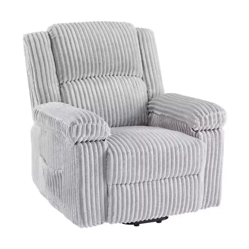Manual Recliner Sofa, Corduroy Recliner Chair, Adjustable Recliner, Pillow Top Arms, Thick Padding, 400LBS Capacity, for Bedroom, Home Theater