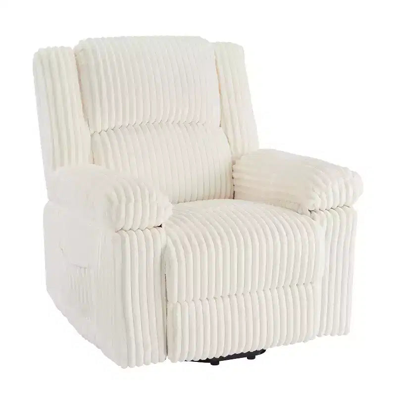 Manual Recliner Sofa, Corduroy Recliner Chair, Adjustable Recliner, Pillow Top Arms, Thick Padding, 400LBS Capacity, for Bedroom, Home Theater