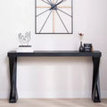 GDFStudio Bryce Modern 58.3 Wood Console Table with Crossed Legs