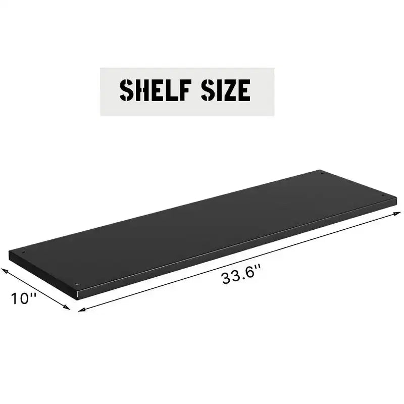 2 pc Metal Shelf for 75 Gallon Storage Box, 33.7 W * 10 D * 0.4 H Per Shelf,Easy Assembly,Black