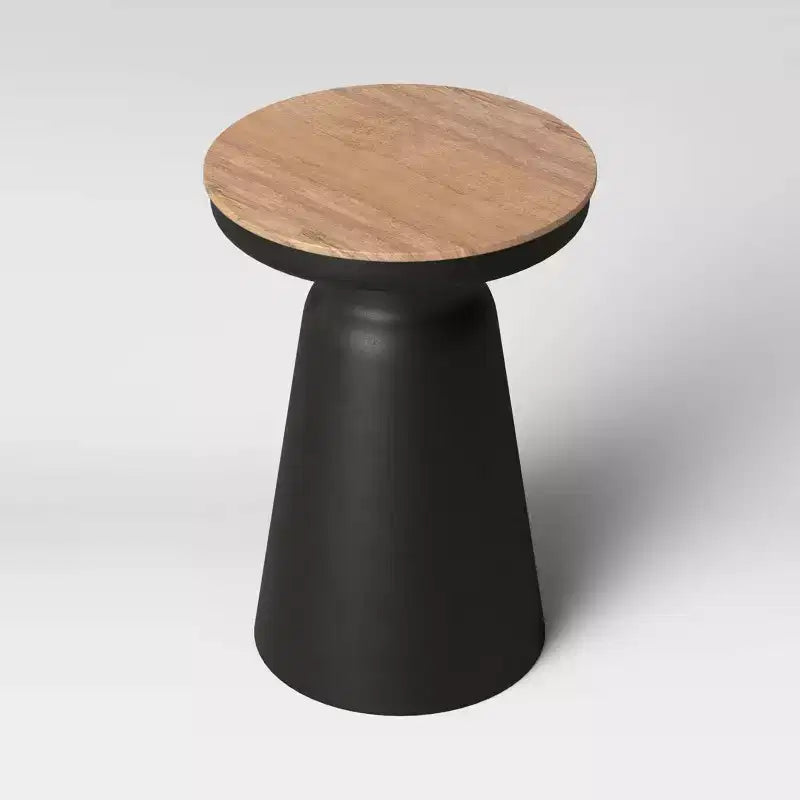 Gino Turned Drum Side Table Black - Threshold™