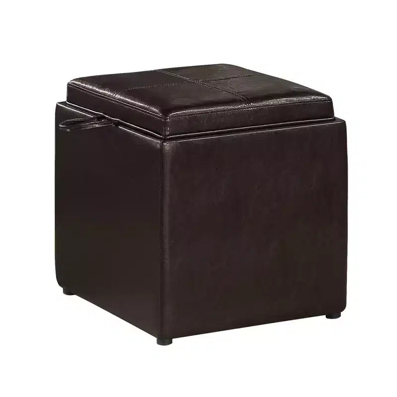Designs4Comfort Park Avenue Single Ottoman with Stool and Reversible Tray - Breighton Home