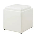 Designs4Comfort Park Avenue Single Ottoman with Stool and Reversible Tray - Breighton Home