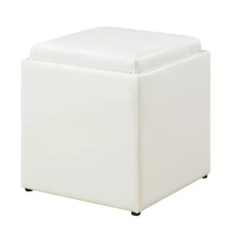 Designs4Comfort Park Avenue Single Ottoman with Stool and Reversible Tray - Breighton Home